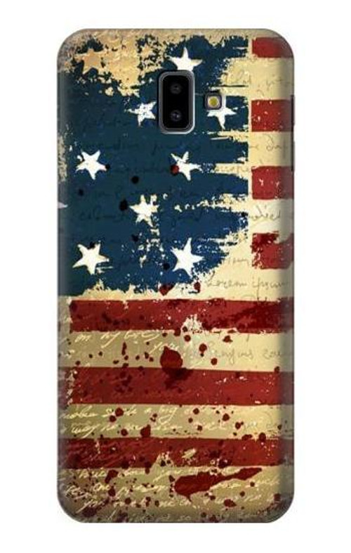 S2349 Old American Flag Case Cover Custodia per Samsung Galaxy J6+ (2018), J6 Plus (2018)