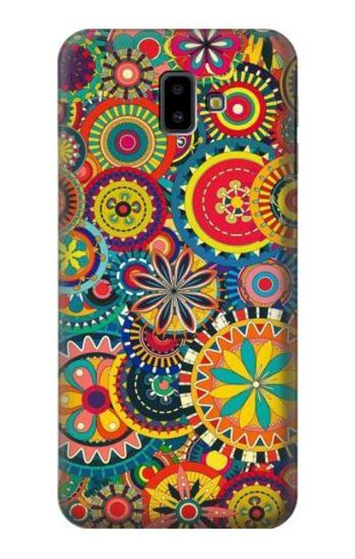 S3272 Colorful Pattern Case Cover Custodia per Samsung Galaxy J6+ (2018), J6 Plus (2018)