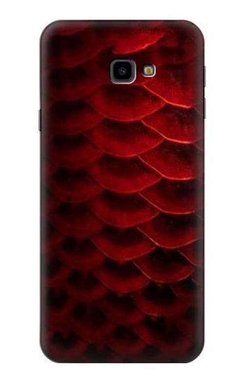 S2879 Red Arowana Fish Scale Case Cover Custodia per Samsung Galaxy J4+ (2018), J4 Plus (2018)