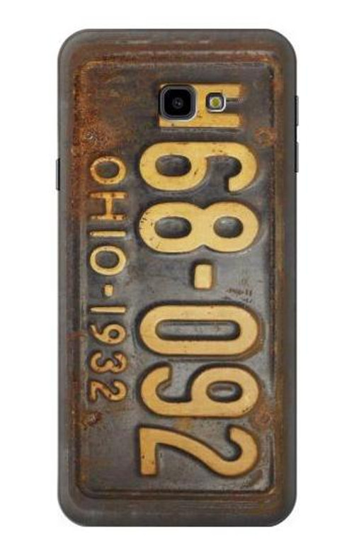 S3228 Vintage Car License Plate Case Cover Custodia per Samsung Galaxy J4+ (2018), J4 Plus (2018)