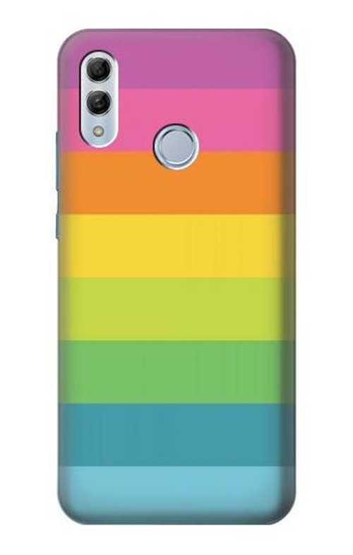 S2363 Rainbow Pattern Case Cover Custodia per Huawei Honor 10 Lite, Huawei P Smart 2019