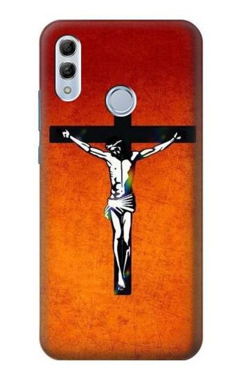 S2421 Jesus Christ On The Cross Case Cover Custodia per Huawei Honor 10 Lite, Huawei P Smart 2019