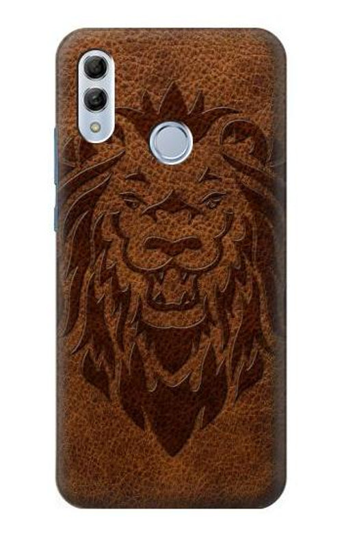 S2529 Leo Zodiac Tattoo Brown Graphic Print Case Cover Custodia per Huawei Honor 10 Lite, Huawei P Smart 2019