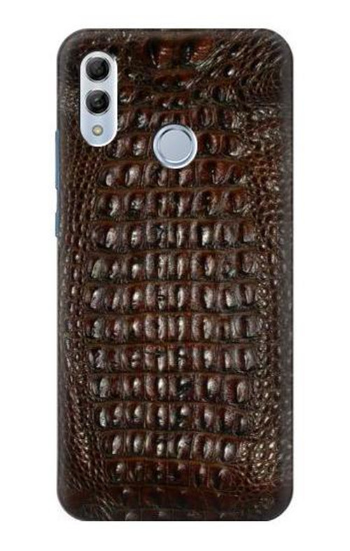 S2850 Brown Skin Alligator Graphic Printed Case Cover Custodia per Huawei Honor 10 Lite, Huawei P Smart 2019