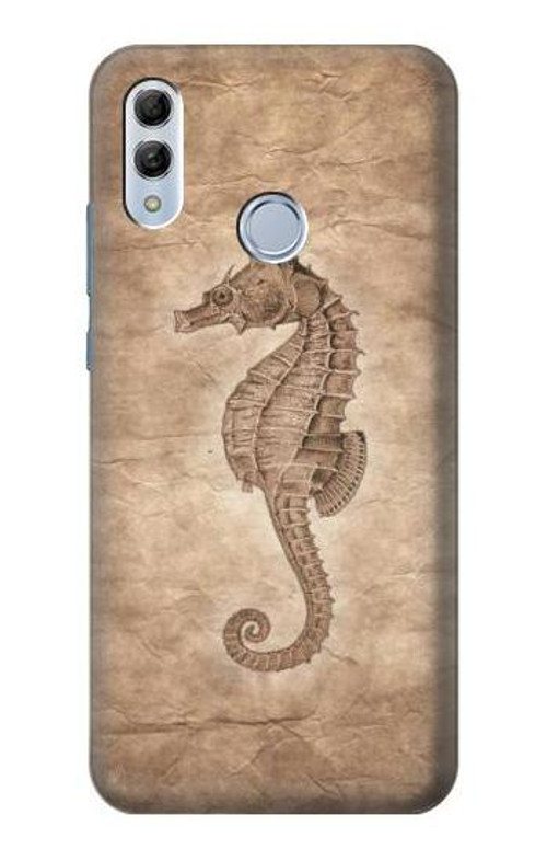 S3214 Seahorse Skeleton Fossil Case Cover Custodia per Huawei Honor 10 Lite, Huawei P Smart 2019