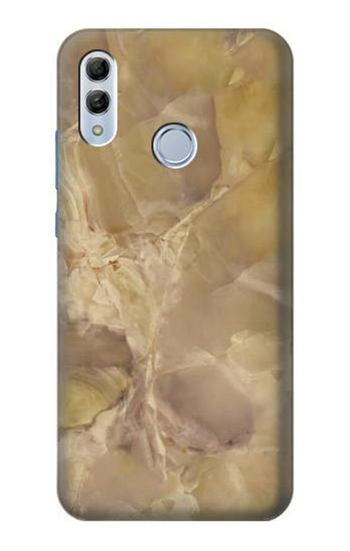 S3240 Yellow Marble Stone Case Cover Custodia per Huawei Honor 10 Lite, Huawei P Smart 2019