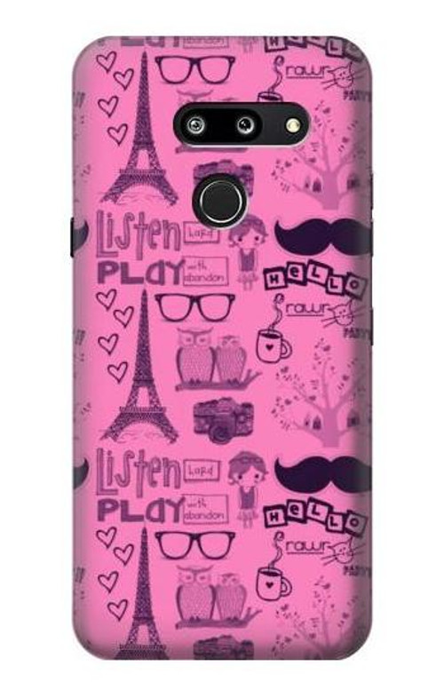 S2885 Paris Pink Case Cover Custodia per LG G8 ThinQ