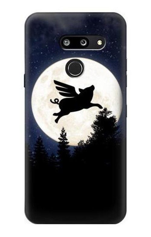 S3289 Flying Pig Full Moon Night Case Cover Custodia per LG G8 ThinQ