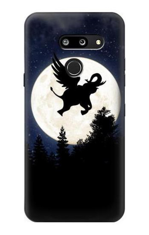 S3323 Flying Elephant Full Moon Night Case Cover Custodia per LG G8 ThinQ