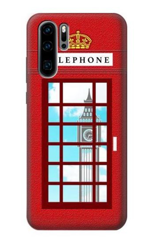 S2059 England British Telephone Box Minimalist Case Cover Custodia per Huawei P30 Pro