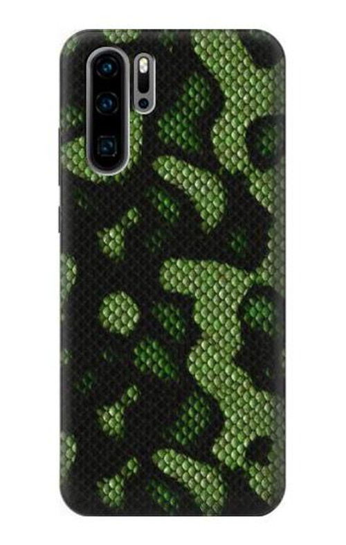 S2877 Green Snake Skin Graphic Printed Case Cover Custodia per Huawei P30 Pro