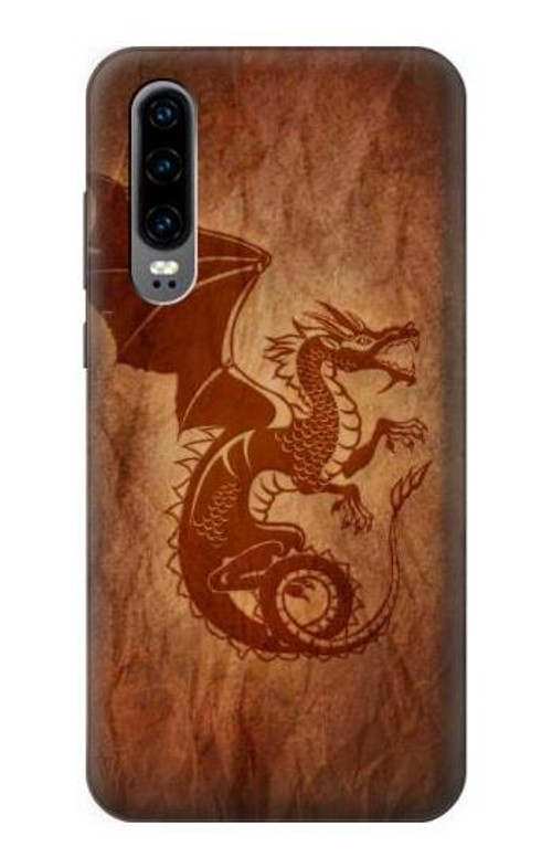 S3086 Red Dragon Tattoo Case Cover Custodia per Huawei P30