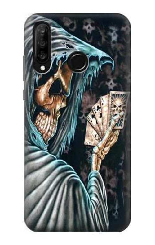 S0748 Grim Reaper Death Poker Case Cover Custodia per Huawei P30 lite