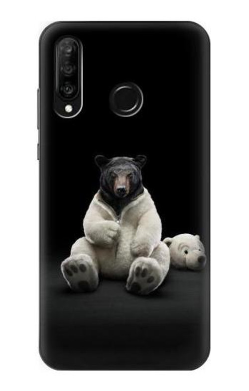 S0878 Black Bear Case Cover Custodia per Huawei P30 lite