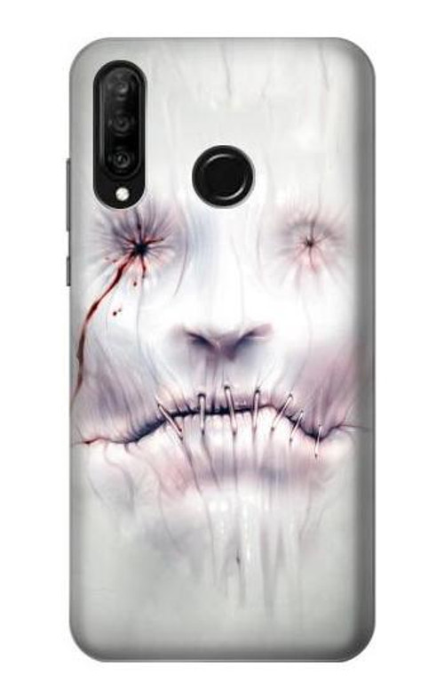 S0884 Horror Face Case Cover Custodia per Huawei P30 lite