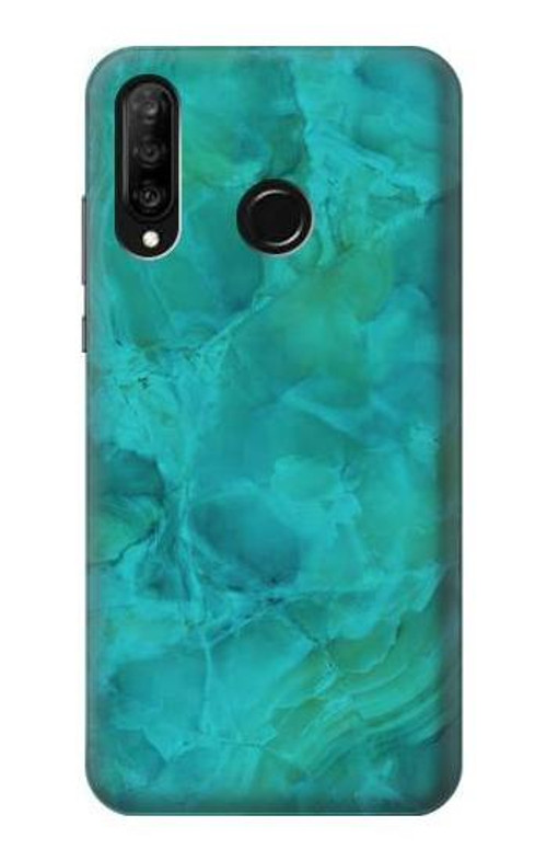 S3147 Aqua Marble Stone Case Cover Custodia per Huawei P30 lite