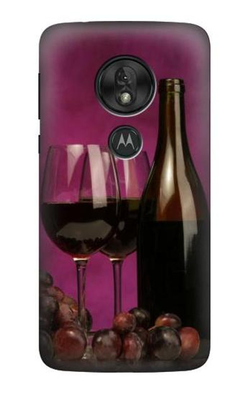 S0910 Red Wine Case Cover Custodia per Motorola Moto G7 Play