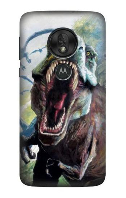 S1453 Trex Tyrannosaurus Rex Dinosaur Case Cover Custodia per Motorola Moto G7 Play