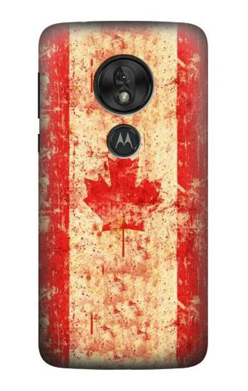 S1603 Canada Flag Old Vintage Case Cover Custodia per Motorola Moto G7 Play