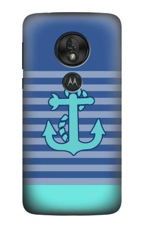 S2081 Nautical Anchor Case Cover Custodia per Motorola Moto G7 Play