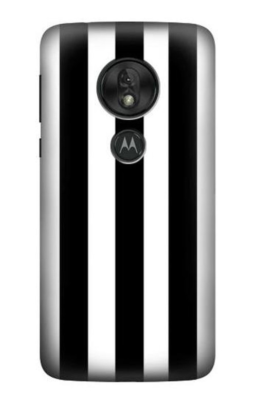 S2297 Black and White Vertical Stripes Case Cover Custodia per Motorola Moto G7 Play S2297 Black and White Vertical Stripes Case Cover Custodia per Motorola Moto G7 Play