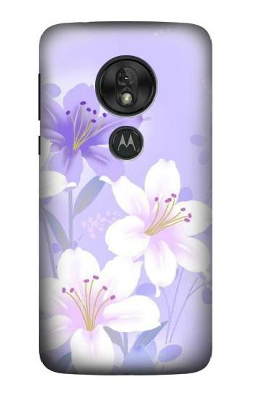 S2361 Purple White Flowers Case Cover Custodia per Motorola Moto G7 Play S2361 Purple White Flowers Case Cover Custodia per Motorola Moto G7 Play
