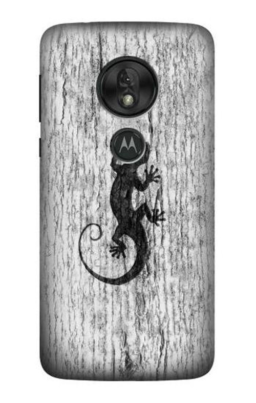 S2446 Gecko Wood Graphic Printed Case Cover Custodia per Motorola Moto G7 Play
