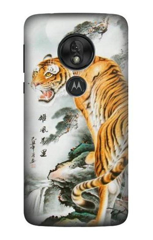 S2750 Oriental Chinese Tiger Painting Case Cover Custodia per Motorola Moto G7 Play S2750 Oriental Chinese Tiger Painting Case Cover Custodia per Motorola Moto G7 Play