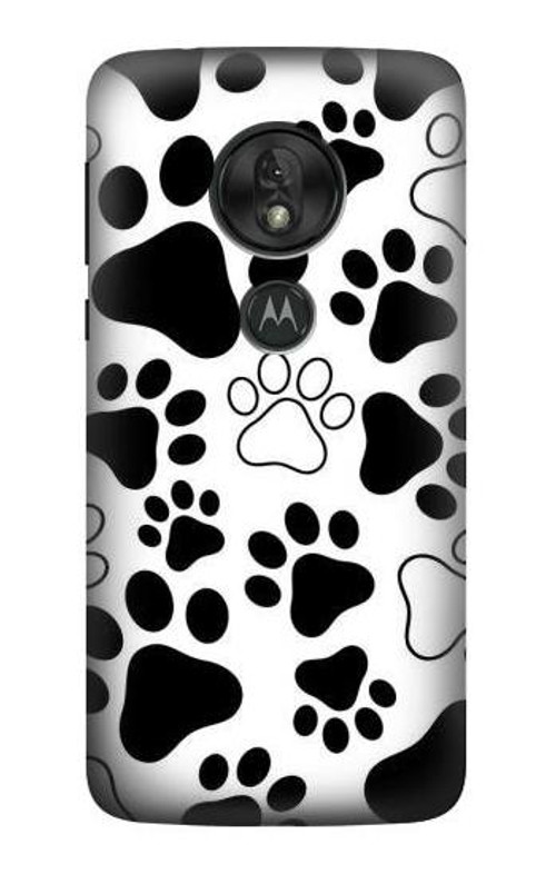 S2904 Dog Paw Prints Case Cover Custodia per Motorola Moto G7 Play