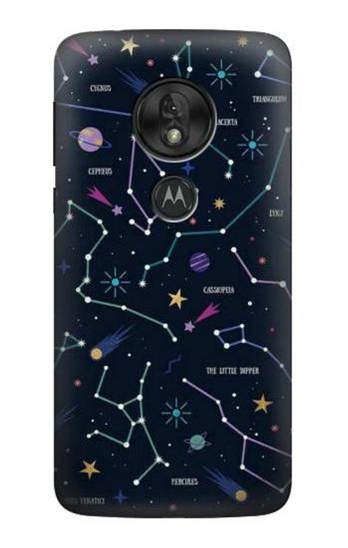 S3220 Star Map Zodiac Constellations Case Cover Custodia per Motorola Moto G7 Play