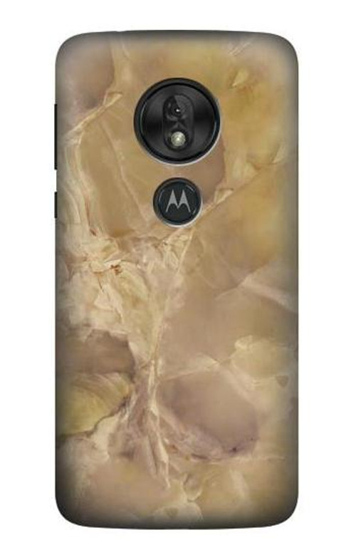 S3240 Yellow Marble Stone Case Cover Custodia per Motorola Moto G7 Play