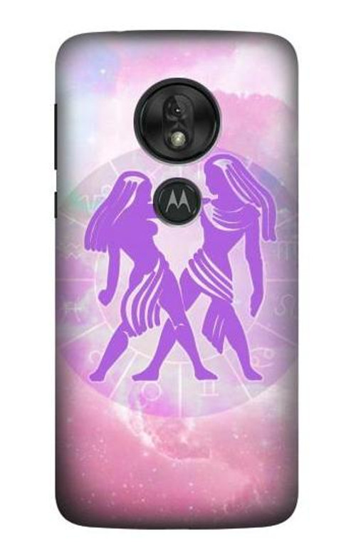S3259 Zodiac Gemini Case Cover Custodia per Motorola Moto G7 Play