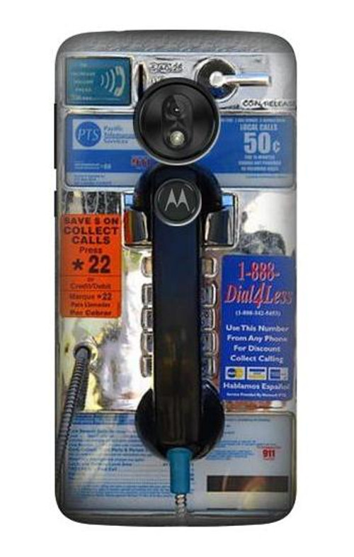 S0087 Payphone Case Cover Custodia per Motorola Moto G7 Power S0087 Payphone Case Cover Custodia per Motorola Moto G7 Power