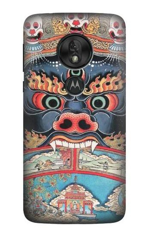 S0572 Tibet Art Case Cover Custodia per Motorola Moto G7 Power