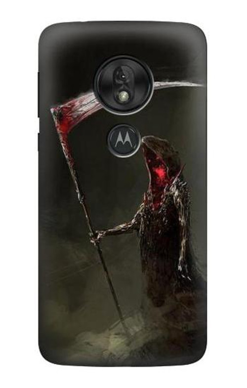 S1319 Grim Reaper Death Scythe Case Cover Custodia per Motorola Moto G7 Power