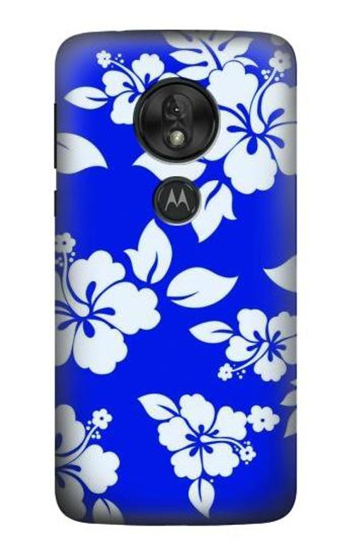 S2244 Hawaiian Hibiscus Blue Pattern Case Cover Custodia per Motorola Moto G7 Power