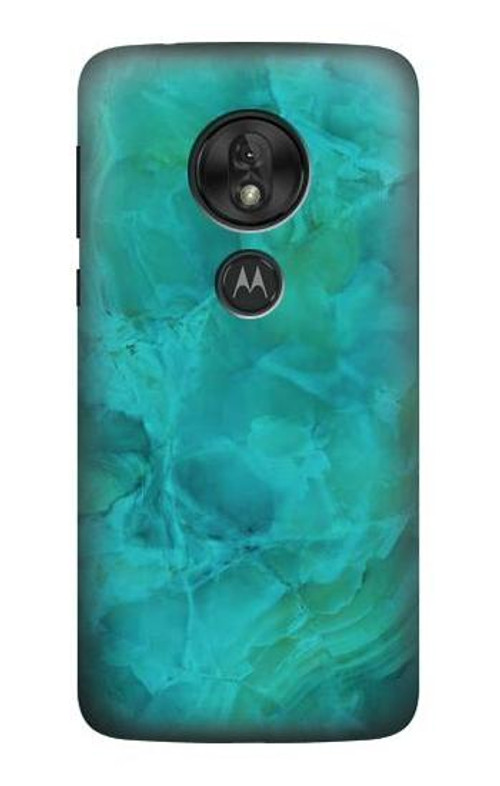 S3147 Aqua Marble Stone Case Cover Custodia per Motorola Moto G7 Power