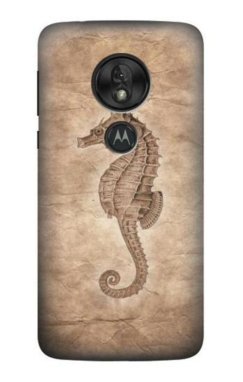 S3214 Seahorse Skeleton Fossil Case Cover Custodia per Motorola Moto G7 Power