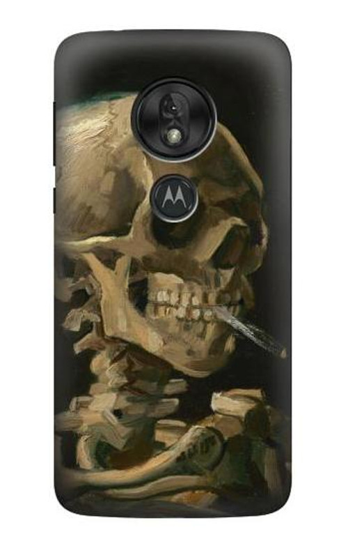 S3358 Vincent Van Gogh Skeleton Cigarette Case Cover Custodia per Motorola Moto G7 Power