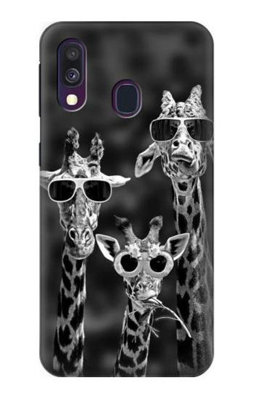 S2327 Giraffes With Sunglasses Case Cover Custodia per Samsung Galaxy A40