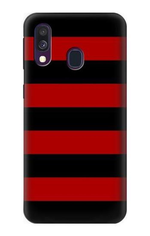 S2638 Black and Red Striped Case Cover Custodia per Samsung Galaxy A40