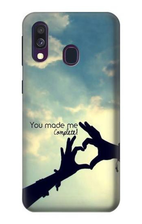 S2640 You Made Me Complete Love Case Cover Custodia per Samsung Galaxy A40