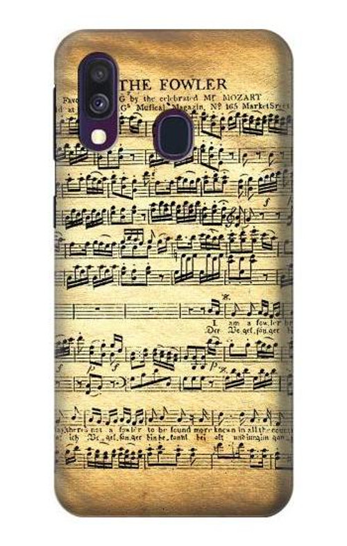 S2667 The Fowler Mozart Music Sheet Case Cover Custodia per Samsung Galaxy A40 S2667 The Fowler Mozart Music Sheet Case Cover Custodia per Samsung Galaxy A40