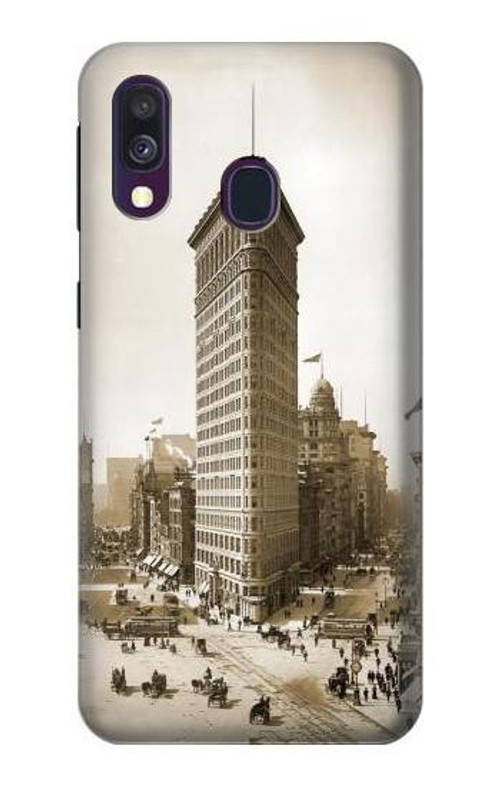 S3046 Old New York Flatiron Building Case Cover Custodia per Samsung Galaxy A40