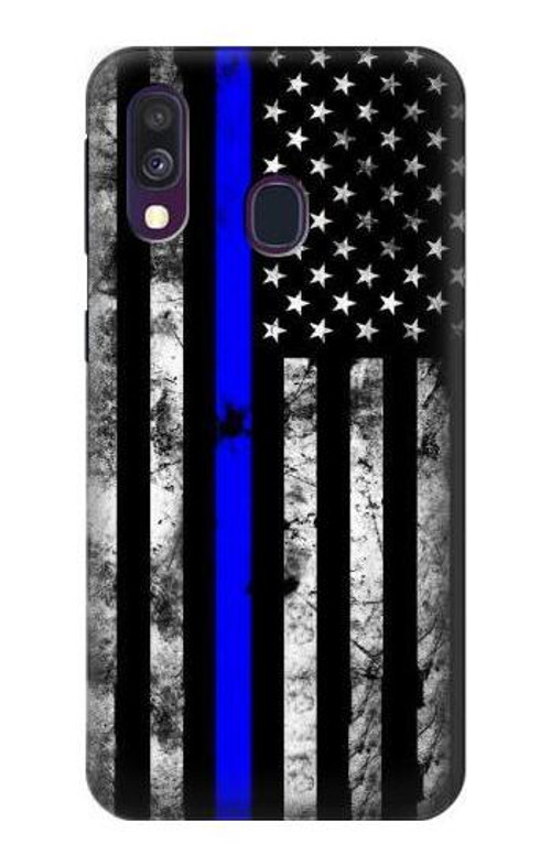 S3244 Thin Blue Line USA Case Cover Custodia per Samsung Galaxy A40 S3244 Thin Blue Line USA Case Cover Custodia per Samsung Galaxy A40