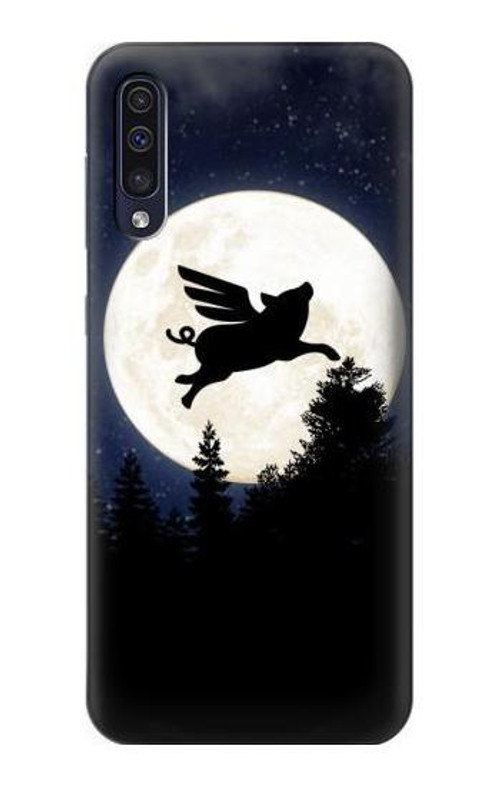 S3289 Flying Pig Full Moon Night Case Cover Custodia per Samsung Galaxy A50