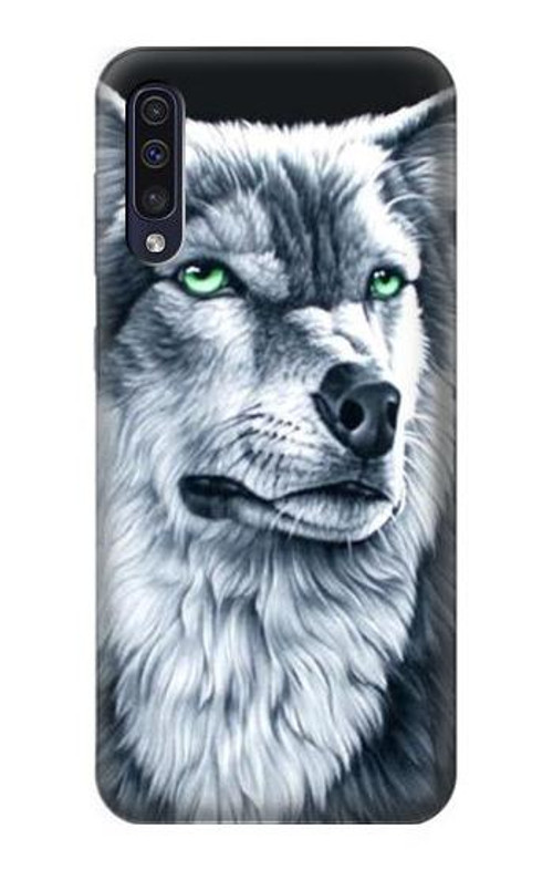 S0123 Grim White Wolf Case Cover Custodia per Samsung Galaxy A70