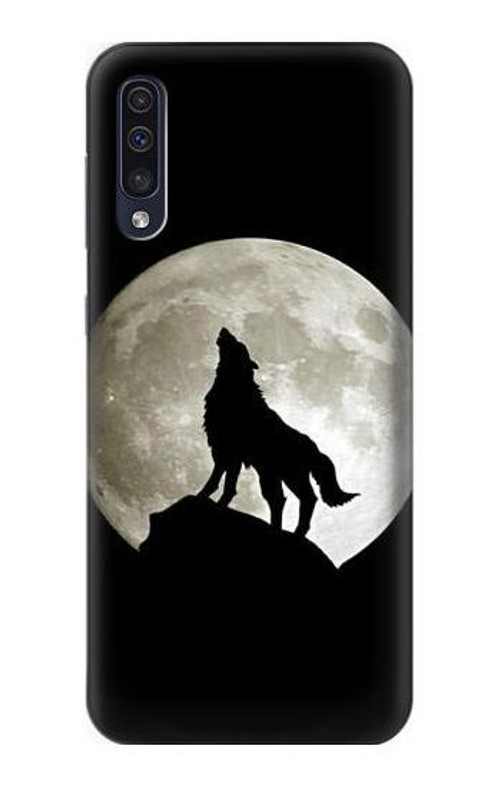 S1981 Wolf Howling at The Moon Case Cover Custodia per Samsung Galaxy A70