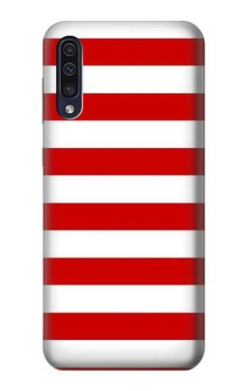 S2364 Red and White Striped Case Cover Custodia per Samsung Galaxy A70