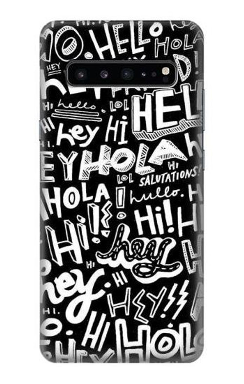 S2744 Hey Hi Hello Art Pattern Case Cover Custodia per Samsung Galaxy S10 5G S2744 Hey Hi Hello Art Pattern Case Cover Custodia per Samsung Galaxy S10 5G